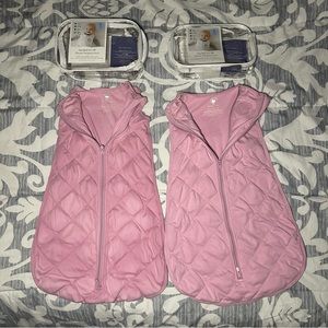 2x Dreamland Baby Sleep Sack Pink Small 0-6 Months